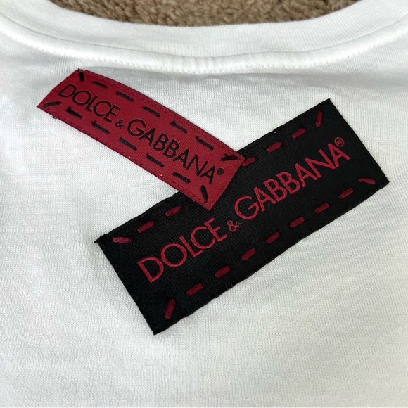 DOLCE & GABBANA Love is What You Want Cotton T-Shirt Roses Sequin Embroi… - Picture 5 of 10